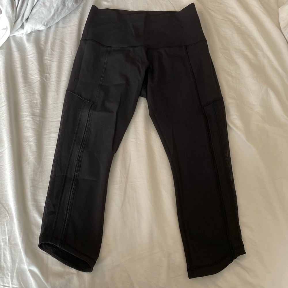 Size 8 Black Lululemon Capris